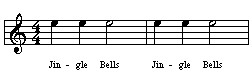 Two measures of Jingle Bells